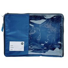 WS Book Bag With Zip 370mm x 265mm x 85mm Blue