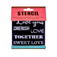 Stencil Sweet Love 4 X 4 In 1pc