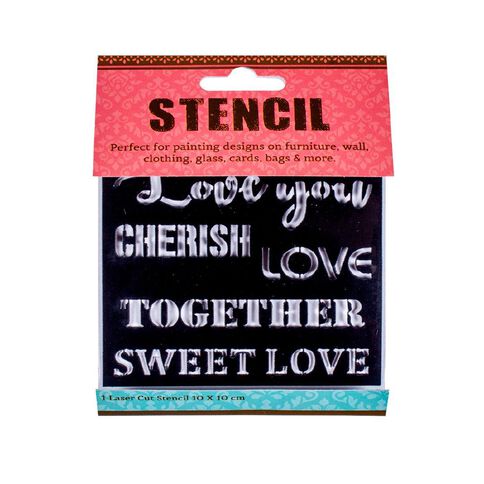 Stencil Sweet Love 4 X 4 In 1pc
