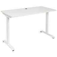 Jasper J Emerge 1200x600 Straight Desk White Top With White Metal Base