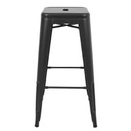 Workspace Metal Stool 76cm Matte Black
