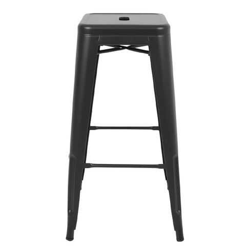 Workspace Metal Stool 76cm Matte Black
