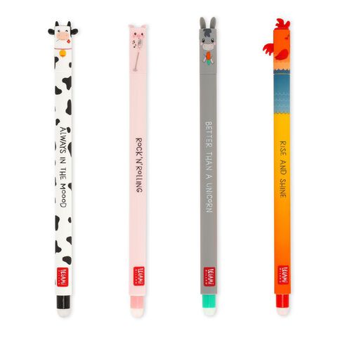 Legami Set of 4 Erasable Gel Pen Farm Sweet Farm