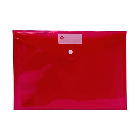 WS Document Envelope Single Dome Red A4