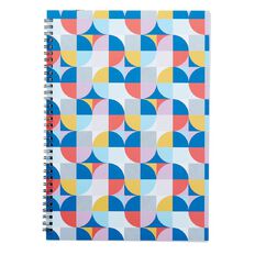 Uniti Geo Notebook Spiral Softcover Multi-Coloured A4