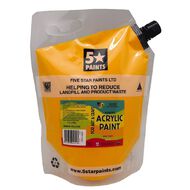 Fivestar Acrylic Paint Warm Yellow 1.5 litre Pouch