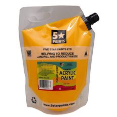 Fivestar Acrylic Paint Warm Yellow 1.5 litre Pouch