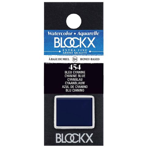 BLOCKX Watercolour Half Pan S4 454 Cyanine Blue