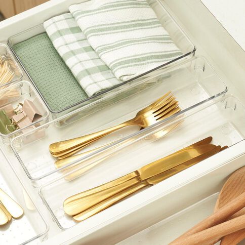 Living & Co Alexy Drawer Organiser 30.5cm x 7.5cm x 5.2cm 2 Pack