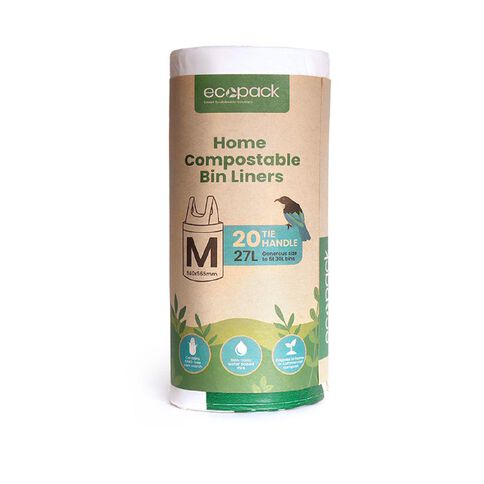 Ecopack Compostable Bin Liners 27L 20 pack