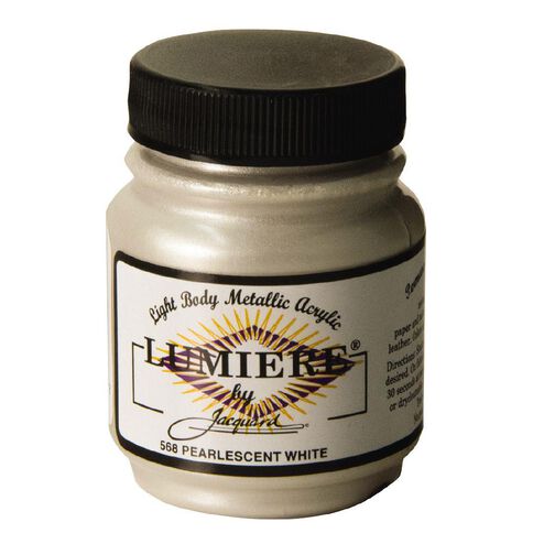 Jacquard Lumiere Acrylic Paint Pearlescent White 66.54ml