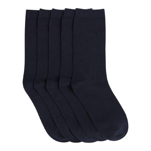 H&H Kids' Plain Crew Socks 5 Pack