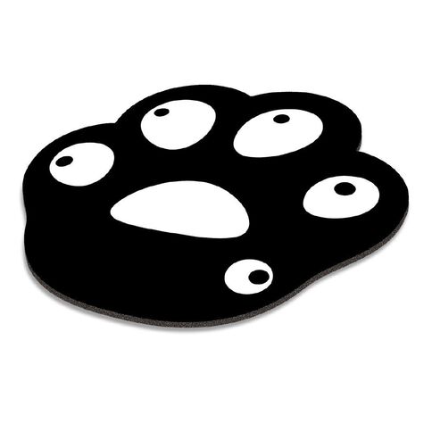 Playmax Paw Print Mouse Mat Black