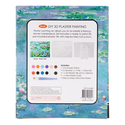 Jasart 3D Relief Art Water Lillies 210 x 165mm Jasart 3D Relief Art Water Lillies 210 x 165mm