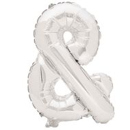 Artwrap Foil Balloon Ampersand Silver 35cm