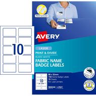 Avery Fabric Name Badge 150 Laser Labels