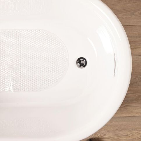 Living & Co Bath Mat PVC Oblong Clear One Size