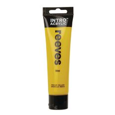 Reeves Intro Acrylic Paint Medium Yellow 100ml
