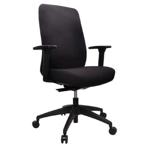 Buro Seating Vela Highback Chair With Arms Black Warehouse Stationery Nz
