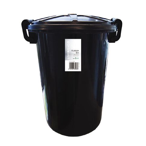 Living & Co Rubbish Bin Black 70L