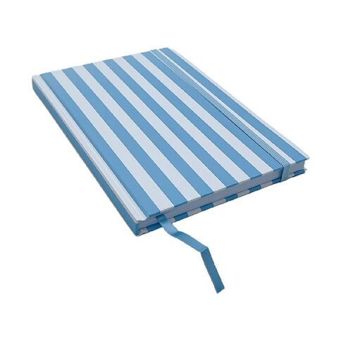 Uniti Clubhouse Notebook Casebound Striped Blue Light