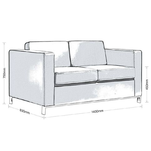 Eden Carlo 2 seater Black Vinyl