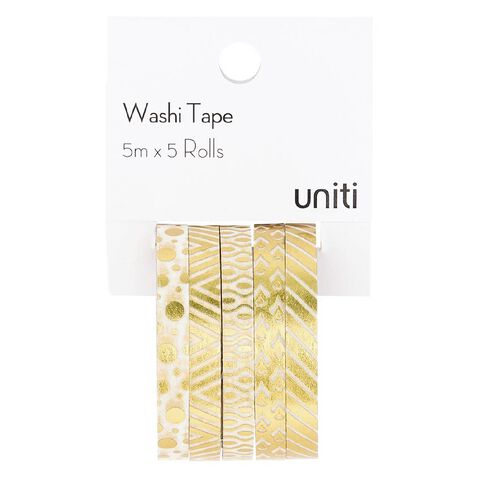 Uniti Thin Washi Tape 5 Pack