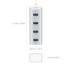 mbeat Stick 4 Port USB 3.0 Hub Silver