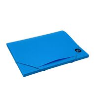 WS Document Wallet PP Elastic Closure Blue A4