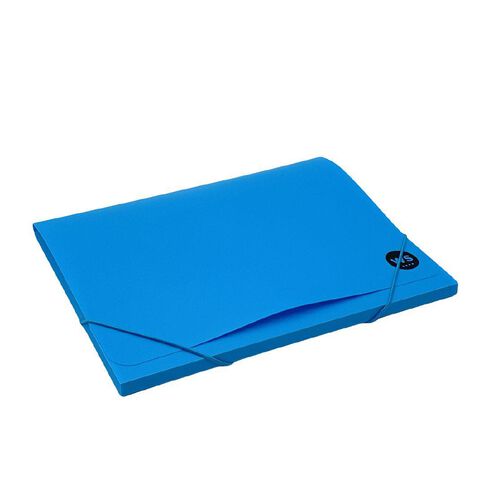 WS Document Wallet PP Elastic Closure Blue A4