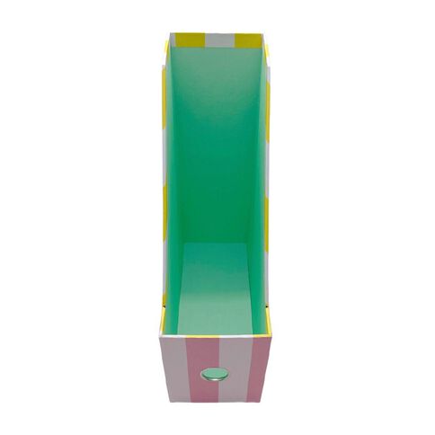 Uniti Clubhouse Magazine Holder Striped Yellow Light A4