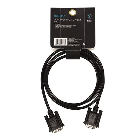 Tech.Inc VGA Monitor Cable 1.5m