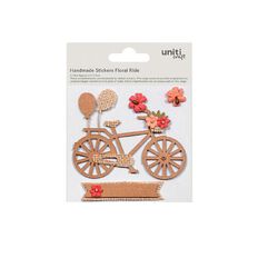 Handmade Kraft & Burlap Embellishment Floral Ride 6pc