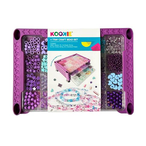 Kookie 4 Tray Craft Beads Set