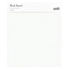Uniti Brick Stencil Clear 12in x 12in
