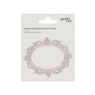 Primed Chipboard Oval Frame 1pc Little Birdie