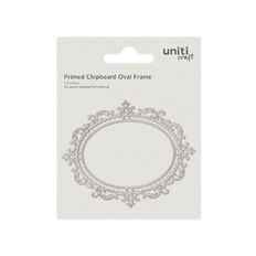 Primed Chipboard Oval Frame 1pc Little Birdie
