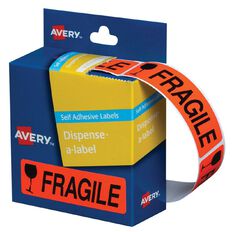 Avery Fragile Dispenser Labels 64x19mm 125 Labels
