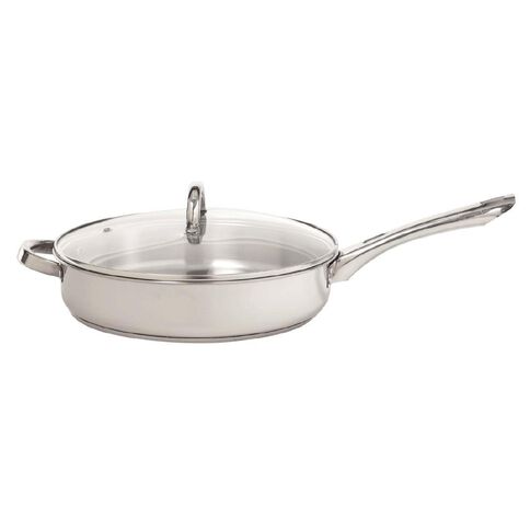 Living & Co Gourmet Deep Dish Pan Stainless Steel 28cm