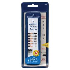 Faber-Castell Graphite Sketch Pencils in Tin 6 Pack