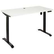 Jasper J Emerge 1200x600 Single Motor HA Desk White Top With Black Base