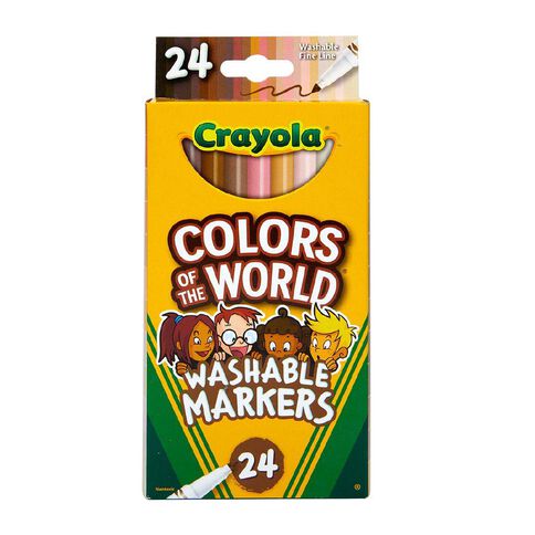 Crayola Colors of the World Fine Line Markers 24 Pack