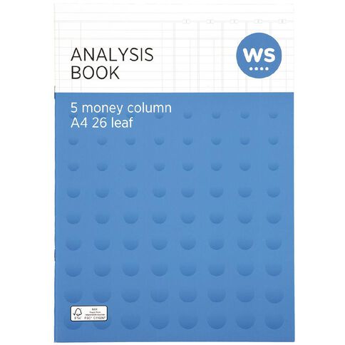 WS 5 Money Column Limp Analysis Book 26 Leaf Green A4