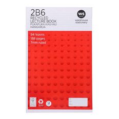 WS Exercise Book 2B6 7mm Ruled Hardcover 94 Leaf Red