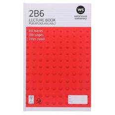 WS Exercise Book 2B6 7mm Ruled Hardcover 94 Leaf Red