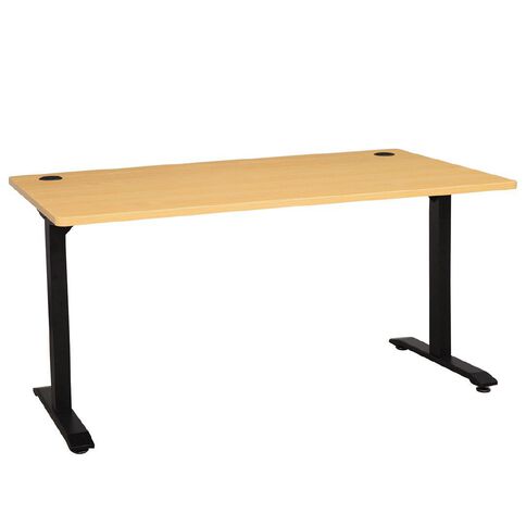 Jasper J Emerge Metal Leg Desk 1500 Beech/Ironstone Multi-Coloured