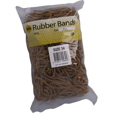 Marbig Rubber Bands 500g #34 Brown