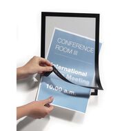 DURAFRAME Self Adhesive Sign 1 Pack Silver A4