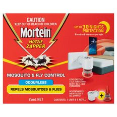 Mortein Peaceful Nights Mosquito & Fly Plug In Prime Pack 25ml