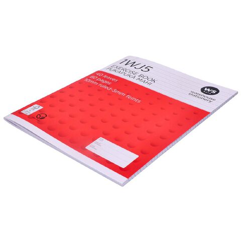 WS Exercise Book 1WJ5 5mm/10mm Ruled 40 Leaf